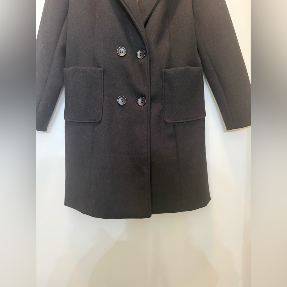 NWOT Chouyatou Wool Blend Over Coat‎ in Black. Size L - Picture 5 of 10